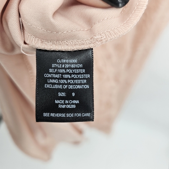 Trixxi Boho Blush rosette Croquette Blush pink maxi ball gown dress - Picture 5 of 7